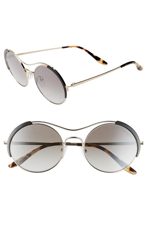 prada round sunglasses 2018|prada 53mm round sunglasses.